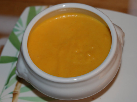 Velouté de carottes au curry et curcuma